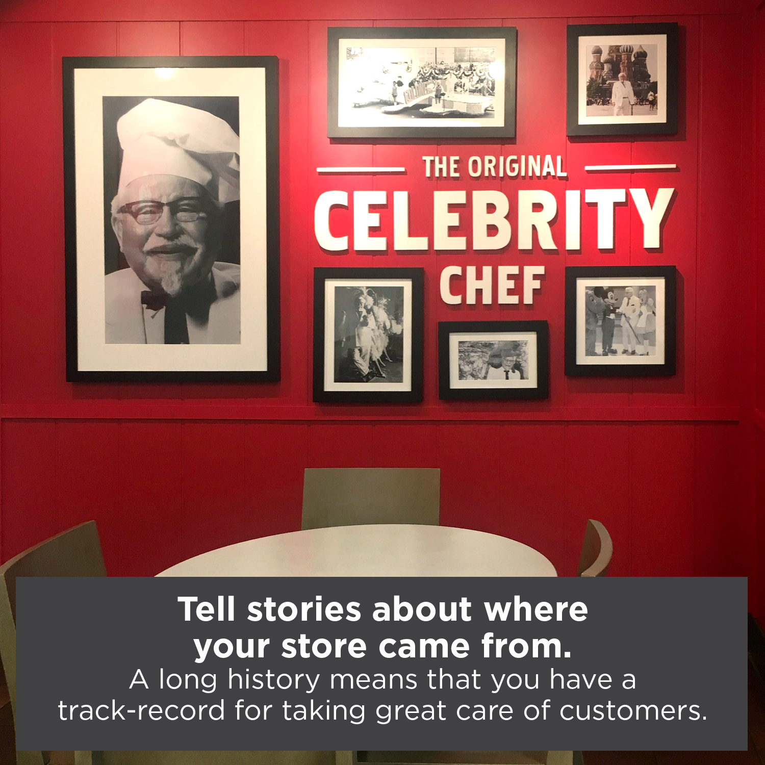 Tell stories about where your store came from.