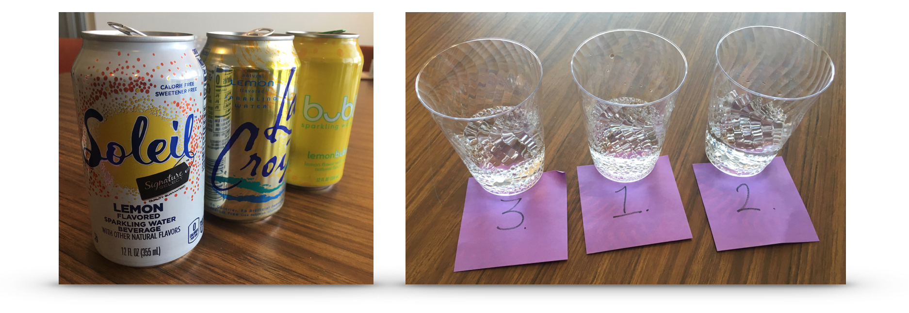 The bubbly water we tested